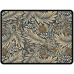 Brown Vintage Background Vintage Floral Pattern Two Sides Fleece Blanket (Large) 80 x60  Blanket Front