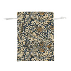 Brown Vintage Background Vintage Floral Pattern Lightweight Drawstring Pouch (m) by Ndabl3x