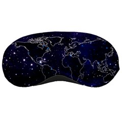 Blue World Map Starry Night Sky World Map Concept Art Sleep Mask by Loisa77