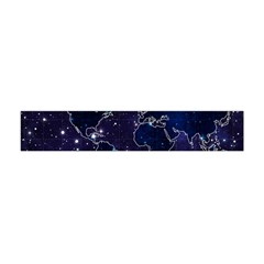 Blue World Map Starry Night Sky World Map Concept Art Premium Plush Fleece Scarf (mini) by Loisa77