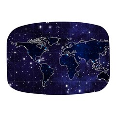 Blue World Map Starry Night Sky World Map Concept Art Mini Square Pill Box by Loisa77