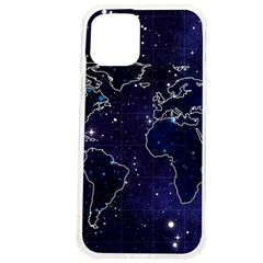 Blue World Map Starry Night Sky World Map Concept Art Iphone 12 Pro Max Tpu Uv Print Case by Loisa77