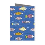 Sea Fish Blue Submarine Animals Mini Greeting Cards (Pkg of 8) Left