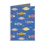 Sea Fish Blue Submarine Animals Mini Greeting Cards (Pkg of 8) Right