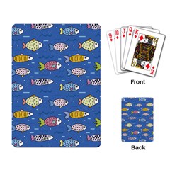 Sea Fish Blue Submarine Animals Playing Cards Single Design (rectangle) by Loisa77