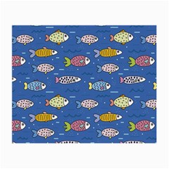 Sea Fish Blue Submarine Animals Small Glasses Cloth (2 Sides) by Loisa77