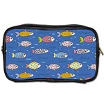 Sea Fish Blue Submarine Animals Toiletries Bag (Two Sides) Front