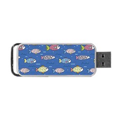 Sea Fish Blue Submarine Animals Portable Usb Flash (one Side) by Loisa77