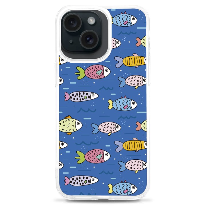 Sea Fish Blue Submarine Animals iPhone 15 Plus TPU UV Print Case