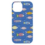 Sea Fish Blue Submarine Animals iPhone 15 Black UV Print PC Hardshell Case Front