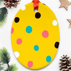 Moles Points Background Pattern Ornament (oval)