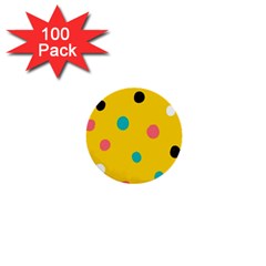 Moles Points Background Pattern 1  Mini Buttons (100 Pack)  by Loisa77