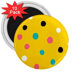 Moles Points Background Pattern 3  Magnets (10 Pack)  by Loisa77