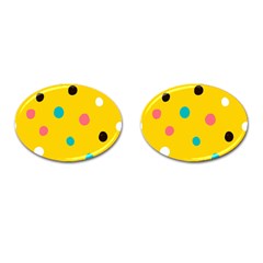 Moles Points Background Pattern Cufflinks (oval) by Loisa77