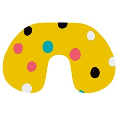 Moles Points Background Pattern Travel Neck Pillow by Loisa77