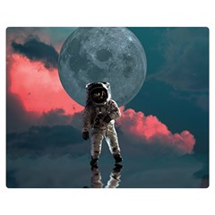 Astronaut Moon Space Nasa Planet Premium Plush Fleece Blanket (medium) by Loisa77