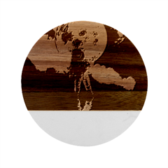 Astronaut Moon Space Nasa Planet Marble Wood Coaster (round)