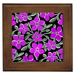 Flowers Nature Bloom Flora Bouquet Framed Tile by Loisa77