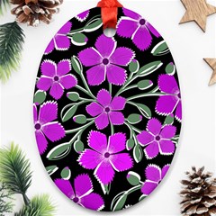 Flowers Nature Bloom Flora Bouquet Ornament (oval)