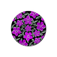 Flowers Nature Bloom Flora Bouquet Rubber Coaster (round) by Loisa77