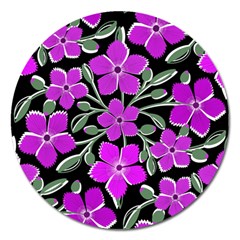 Flowers Nature Bloom Flora Bouquet Magnet 5  (round) by Loisa77