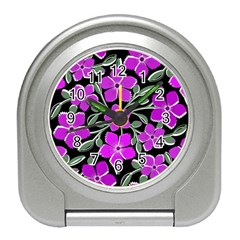 Flowers Nature Bloom Flora Bouquet Travel Alarm Clock by Loisa77