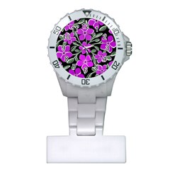 Flowers Nature Bloom Flora Bouquet Plastic Nurses Watch by Loisa77