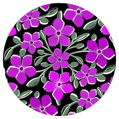 Flowers Nature Bloom Flora Bouquet Round Trivet by Loisa77