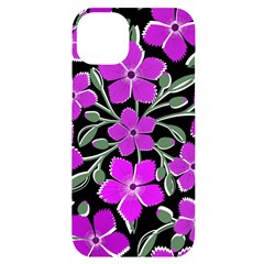 Flowers Nature Bloom Flora Bouquet Iphone 14 Plus Black Uv Print Case by Loisa77