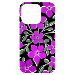 Flowers Nature Bloom Flora Bouquet Iphone 14 Pro Black Uv Print Case by Loisa77