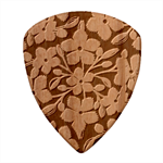 Flowers Nature Bloom Flora Bouquet Guitar Shape Wood Guitar Pick Holder Case And Picks Set Pick