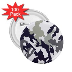 Camo Army Black White 2 25  Buttons (100 Pack)  by Loisa77