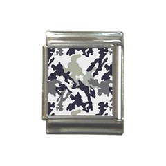 Camo Army Black White Italian Charm (13mm)