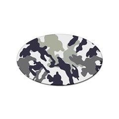 Camo Army Black White Sticker Oval (10 Pack) by Loisa77