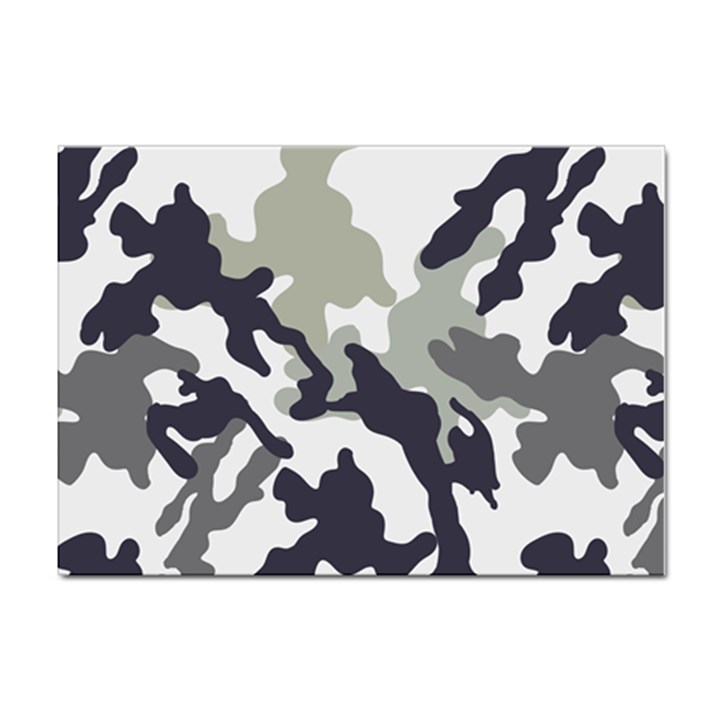 Camo Army Black White Sticker A4 (100 pack)