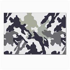 Camo Army Black White Postcard 4 x 6  (pkg Of 10) by Loisa77