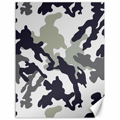 Camo Army Black White Canvas 12  X 16  by Loisa77