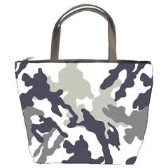 Camo Army Black White Bucket Bag by Loisa77