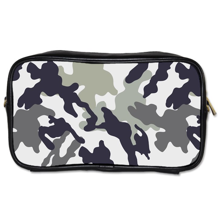 Camo Army Black White Toiletries Bag (Two Sides)