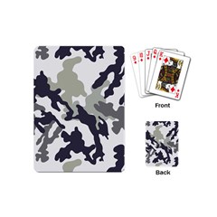 Camo Army Black White Playing Cards Single Design (mini) by Loisa77