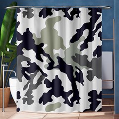 Camo Army Black White Shower Curtain 60  X 72  (medium)  by Loisa77