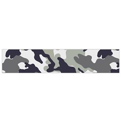 Camo Army Black White Small Premium Plush Fleece Scarf