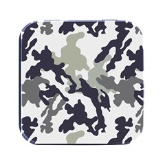 Camo Army Black White Square Metal Box (black) by Loisa77