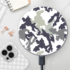 Camo Army Black White Wireless Fast Charger(white) by Loisa77