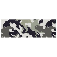 Camo Army Black White Banner And Sign 12  X 4  by Loisa77