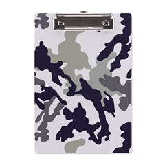 Camo Army Black White A5 Acrylic Clipboard by Loisa77