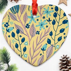 Plants Art Motif Flowers Ornament (heart)