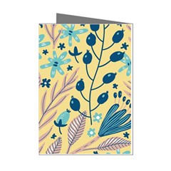 Plants Art Motif Flowers Mini Greeting Cards (pkg Of 8)