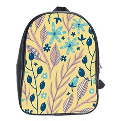 Plants Art Motif Flowers School Bag (xl) by Loisa77