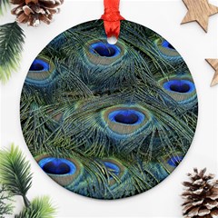 Peacock Feathers Details Ornament (Round)